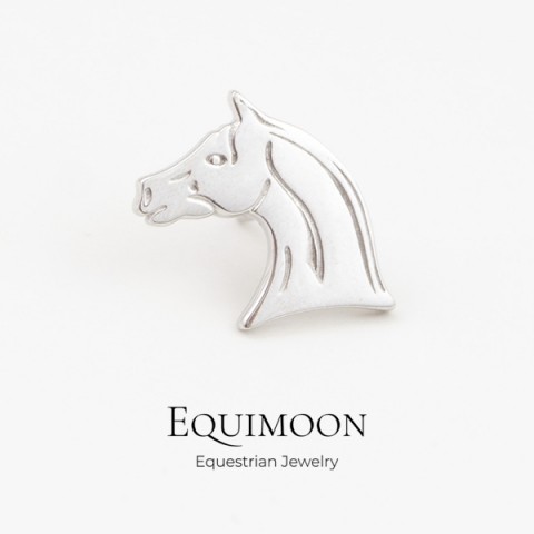 Пин Голова лошади серебро EQUIMOON