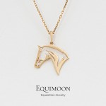 Подвеска Лошадка прорезная позолота EQUIMOON