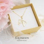 Подвеска Лошадка прорезная позолота EQUIMOON