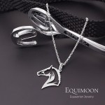 Подвеска Лошадка прорезная серебро EQUIMOON