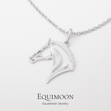 Подвеска Лошадка прорезная серебро EQUIMOON