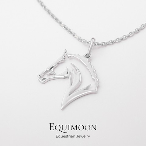 Подвеска Лошадка прорезная серебро EQUIMOON