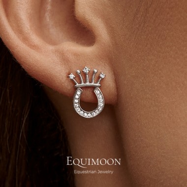 Серьги-пусеты Подковы Royal Luck серебро EQUIMOON Серьги-пусеты Подковы Royal Luck серебро EQUIMOON